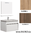 Idea Badmöbel Set 90cm mit Waschtisch und Spiegel mit Ablage Badmöbel Set in Farbe Pazifik B