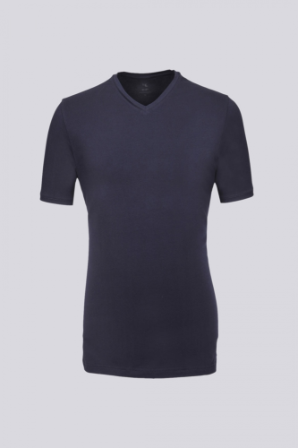 T Shirt V Ausschnitt Marineblau K-10056103-200