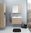 Badmöbel Set Duden 60x45 Unterschrank + Waschbecken mit Spiegelschrank Eiche
