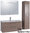 Badmöbel Urban 80cm Waschbecken mit Hahnloch + Spiegelschrank + Unterschrank Farbe Cappuccino