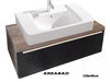 Badmöbel Unterschrank passend für Keramik GEBERIT Waschtisch Renova Plan 85 cm weiss ohne Waschbecke