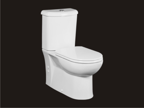 StandWc Toilette mit Keramik Spülkasten + Drückergarnitur Keravit SL 2020