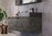 Badmöbel Set Unterschrank Spiegelschrank 120cm Waschbecken in Antrazit