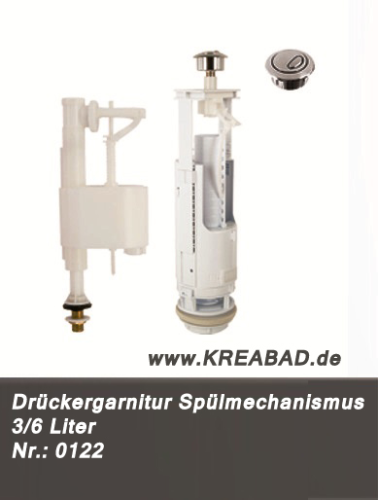 Wc Spülmechanismus Drückergarnitur 3/6 Liter