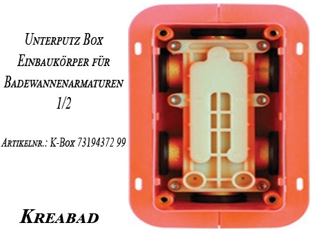 Unterputz Einbaukörper Universal Box für Badewannenarmatur 4,3,2,1 Funktion