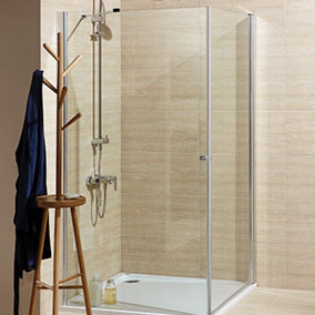 Dusche mit Seitenwand Duschkabine Duschtür 90x75cm Höhe 180cm-Duschtür 90cm x Seitenwand 75