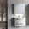 Badmöbel Urla 70cm Unterschrank mit Keramik Waschbecken und Spiegelschrank