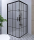 Duschkabine 90x90 Eckdusche Schiebetür 190cm hoch Blackline Bocchi