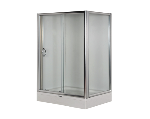 Duschkabine Glasdusche Eckdusche Fronteinstieg 100x70cm Höhe 182cm  Doluna