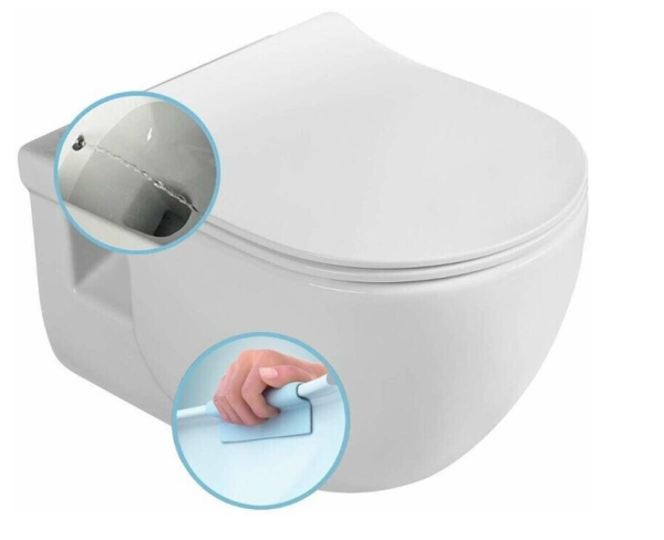 Kreabad Taharet Dusch Wc Brilla 612 Spülrandlos mit Soft Close Wc Sitz