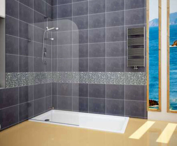 Duschwand Duschtrennwand Raumdusche Seitenwand 80cm Enjoy Walk In