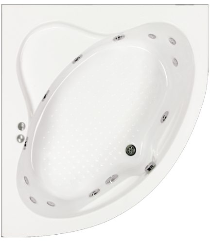 Eck Badewanne Eckbadewanne 120x120cm Eckwanne Samba + Füsse + Schürze