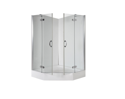 Fünfeck Duschkabine Fünfeckdusche 800x800mm Eckdusche 80x80cm Pentangel