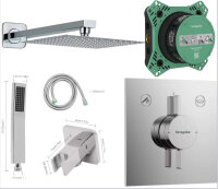 HANSGROHE Ibox2 +DUO TURN E Kreabad Duschset Regendusche...