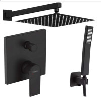 Hans Grohe Vernis Schwarz matt +Kreabad Handbrause +...