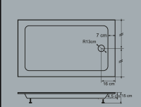Duschwanne 140x90 Duschtasse mit Füsse und Schürze 90x140