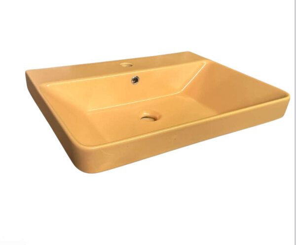 Luxury Waschbecken 60x45 Gelb Matt