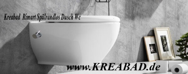 Spülrandlos Randlos Taharet wc + Integrierte Armatur + Soft Close Wc sitz Rimart