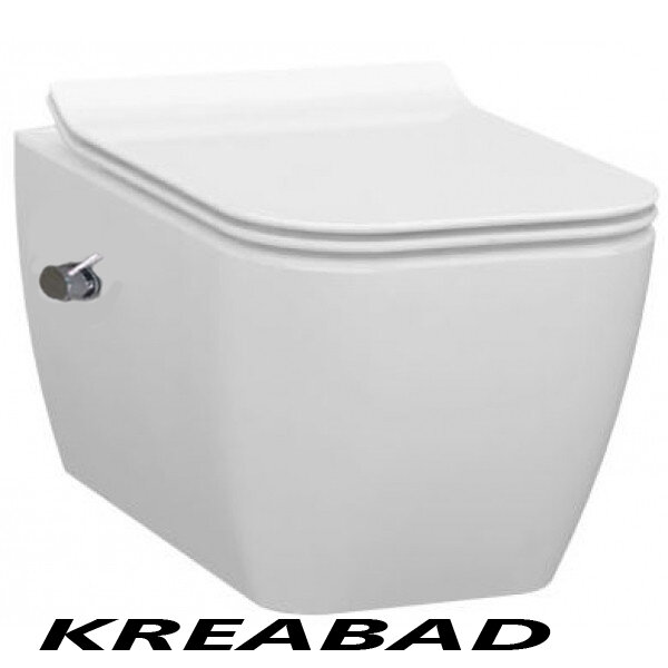 Spülrandlos Taharet Dusch Wc Bidet + Integrierte Warm Kalt Armatur + Soft Close Wc Sitz Kreahall