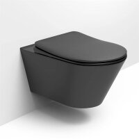 Kreabad Taharet Dusch WC  312 Spülrandlos Schwarz matt