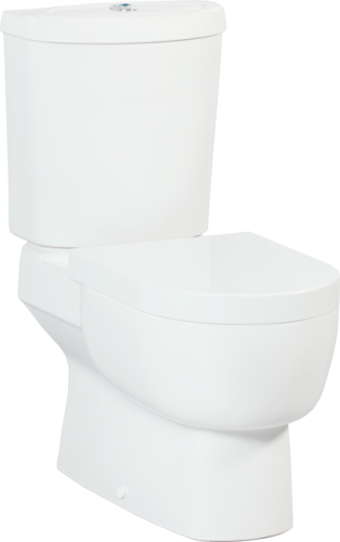 Taharet Dusch Wc Stand Wc mit Keramikspülkasten + Wc Sitz + Drückergarnitur + Spülmechanismus + Wc Sitz FR 310 Abgang Senkrecht