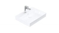Wandhänge - Aufsatzwaschbecken 60x45 Super Slim mit...