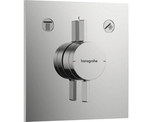 hansgrohe Duscharmatur Unterputz DUOTURN E für 2 Verbraucher chrom ohne Unterputzgrundkörper 7541700