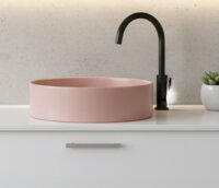 Aufsatzwaschbecken Rund Rosa 42cm Keramik Waschbecken