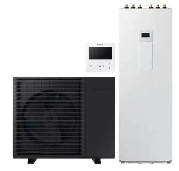 Samsung Wärmepumpe Paket Mono Block R290 16KW 3-PH und Mono-HUB 260 Liter + Touch Fernbedienung