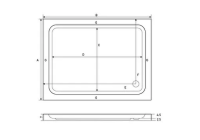 Duschwanne 70x70 mit Schürze Shower