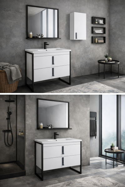 Badmöbel Badezimmer Möbel Unterschrank Orka Modena 80 cm