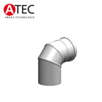 ATEC Abgas 1416 87°-Bogen konzentrisch, DN80/125