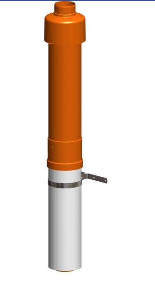COSMO Dachdurchführung DN 80/125 rot konzentrisch, L=1050mm CDD80125RT
