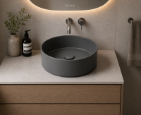 Ausfatzwaschbecken Waschschale Anthrazit Matt 43cm Waschbecken