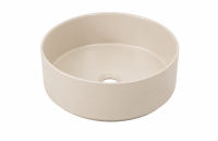 Aufsatzwaschbecken Waschbecken 43cm Rund Beige Matt