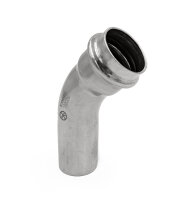 CONNECT INOX HEAT Bogen 15mm 45 Grad KR