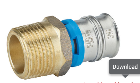 CONNECT MV2 Übergang 16mm x 1/2" AG CONEL