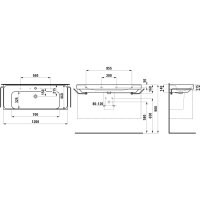 LAUFEN Waschtisch PARO 120x46cm m.HL m. ÜL weiß Laufen