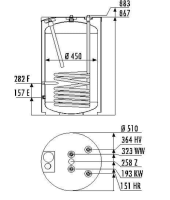 COSMO Unterstellspeicher Warmwasserspeicher Wärmetauscher CSTS 120