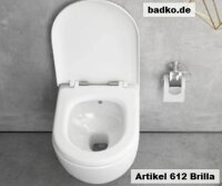 TAHARET WC Spülrandlos Wand Hänge WC Taharet Dusch-WC Toilette Softclose mit Bidet-funktion Intimdusche Taharet Taharat Bidet wc Set KREABAD