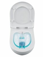 TAHARET WC Spülrandlos Wand Hänge WC Taharet Dusch-WC Toilette Softclose mit Bidet-funktion Intimdusche Taharet Taharat Bidet wc Set KREABAD