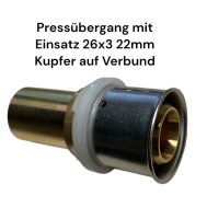 Zewotherm Pressübergang + Einsatz PREMIUM 26x3 - 22...