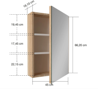 Badmöbel Set 65cm Unterschrank mit Keramik...