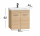 Badmöbel Set 65cm Unterschrank mit Keramik Waschbecken mit Spiegel
