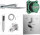 HANSGROHE DUO TURN E + Kreabad Duschset Regendusche 30cm, Brausearm, Wandhalter mit Handbrause Set, Brauseset verchromt
