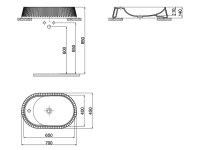 Aufsatzwaschbecken Curry Gelb 70x45