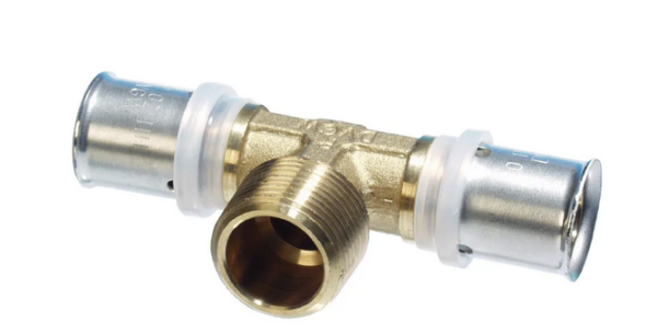 Zewotherm Press-T-Stück mit Außengewinde 16x2 - 1/2" AG