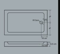 Duschwanne 110x90 Extra verstärkte Duschtasse 90x110 Flach