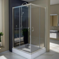 Rechteckige Duschkabine, 90x70 cm Eckdusche...