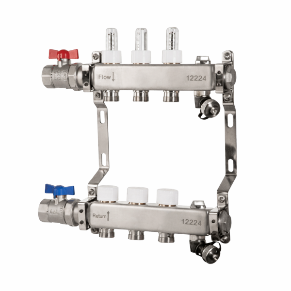 Reliance Valves Edelstahl-Heizkreisverteiler, 3 Heizkreise – MANA453003
